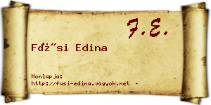Füsi Edina névjegykártya