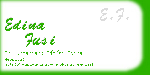 edina fusi business card